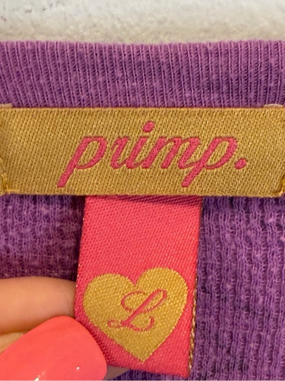 Vintage Primp long sleeve thermal bird top L - Picture 3 of 4